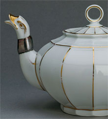 Teekanne, Krautheim T�lle mit Kupfermanschette